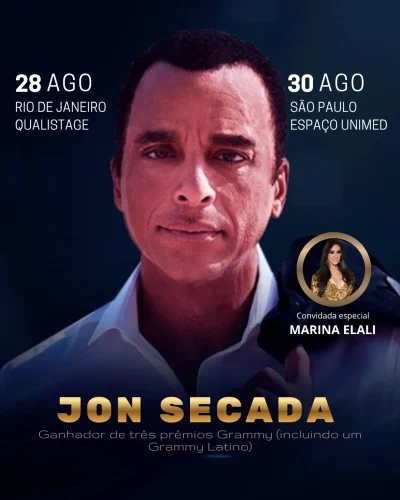 Show Jon Secada, São Paulo e rio de janeiro,